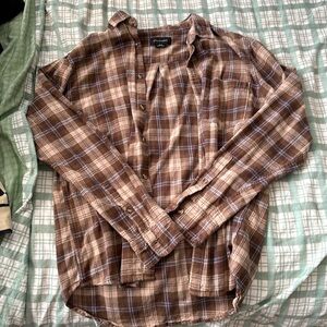 Brown and Blue Cotton-On flannel